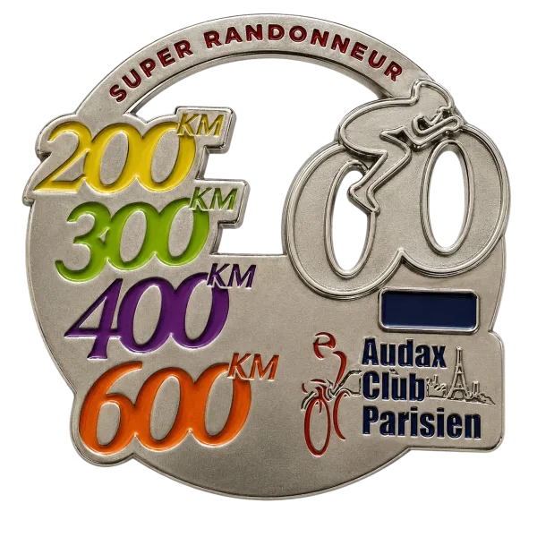The Super Randonneur medal from Audax Club Parisien
