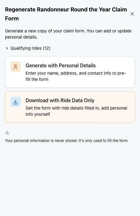 Claim form generation choices