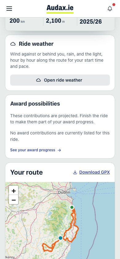 Ride weather